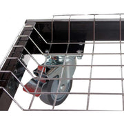 Primo Oval XL 400 Ceramic Kamado Grill On Steel Cart w/ 2-Piece Island Side Shelves & Stainless Steel Grates | GW STORE
