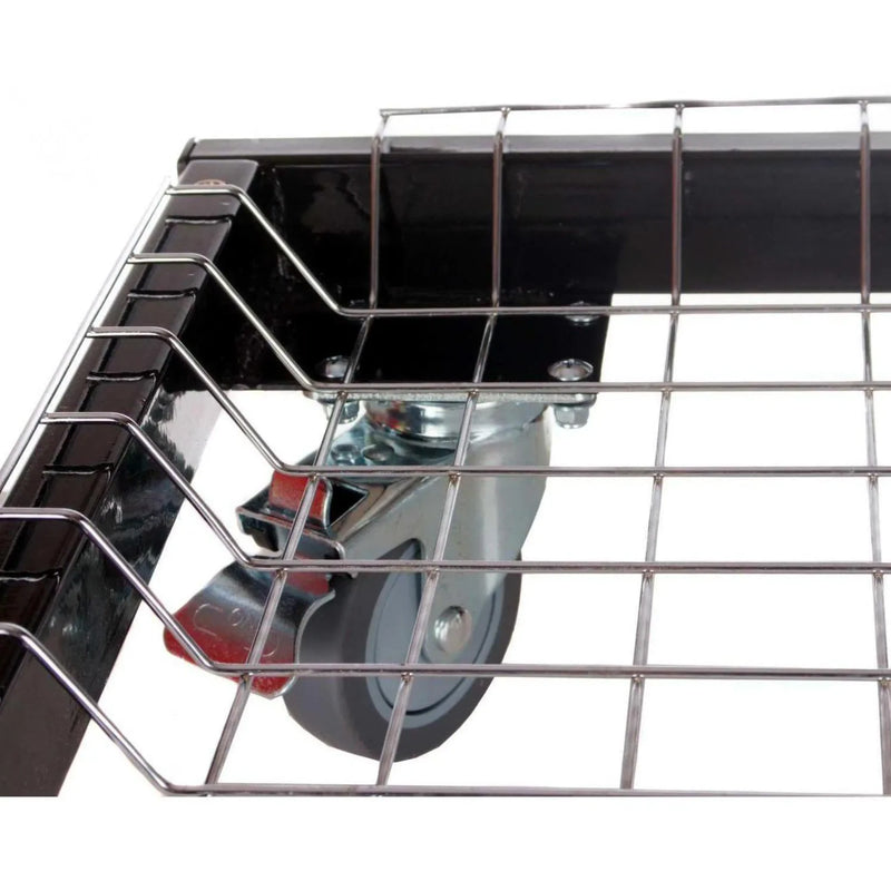 Primo Oval XL 400 Ceramic Kamado Grill On Steel Cart w/ 2-Piece Island Side Shelves & Stainless Steel Grates | GW STORE