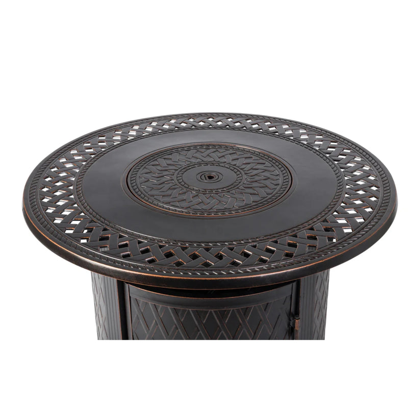 Well Traveled Living Wagner Aluminum Round Propane Fire Pit | GW STORE