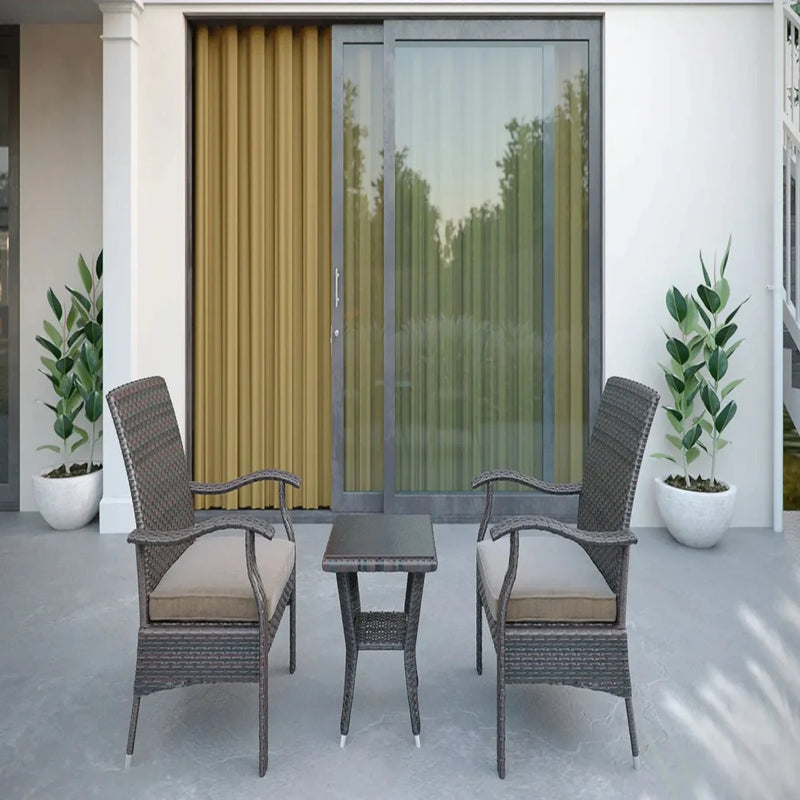 Well Traveled Living Miles Conversation Wicker Bistro Set | GW STORE