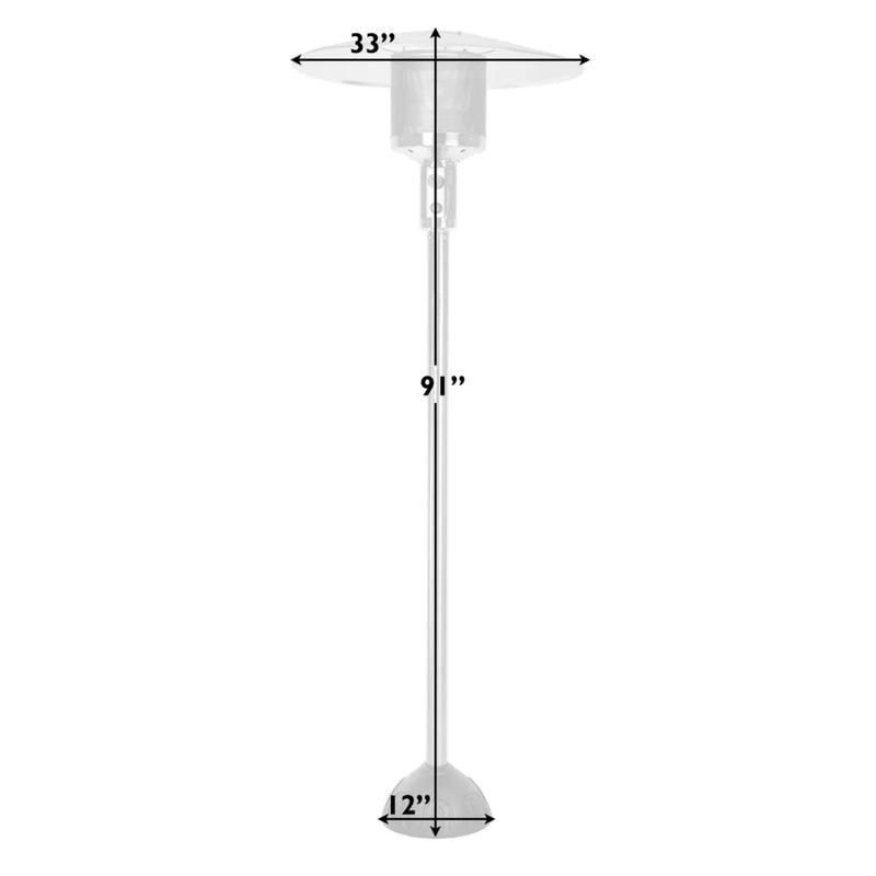Well Traveled living Stainless Steel Natural Gas Patio Heater | GW STORE