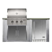 Haven Outdoor 72-Inch Outdoor Kitchen Island w/ Coyote 30-Inch Grill & Refrigerator | GW STORE