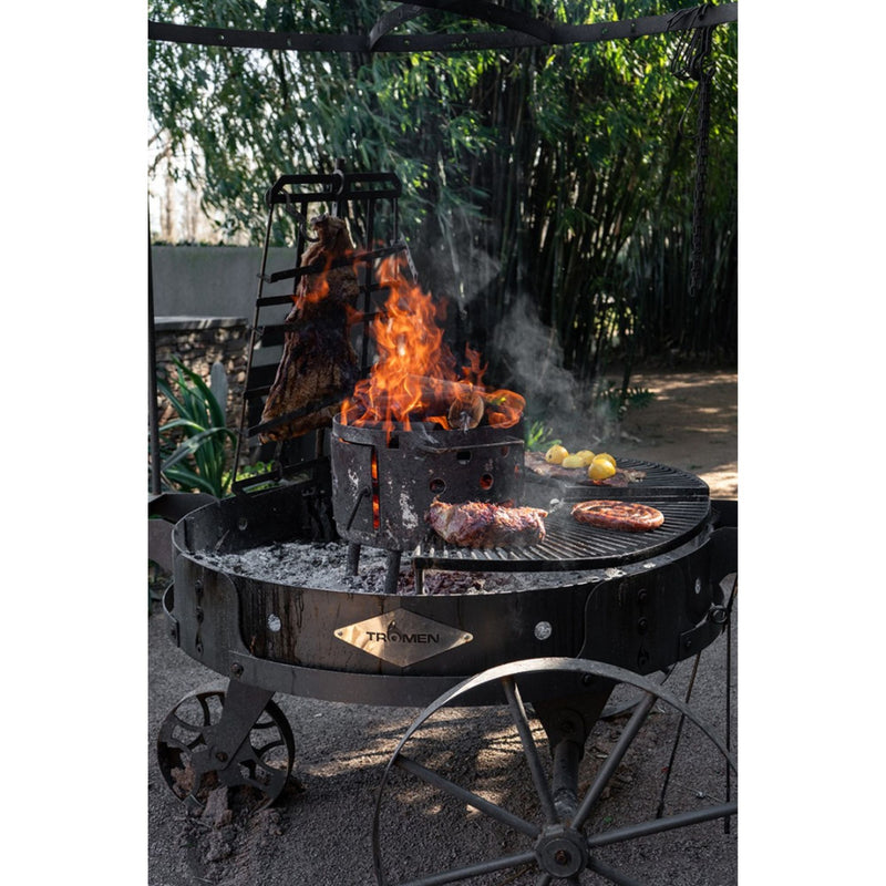 Tromen Duomo Firepit Open Fire Argentine Grill w/ Wheels | GW STORE