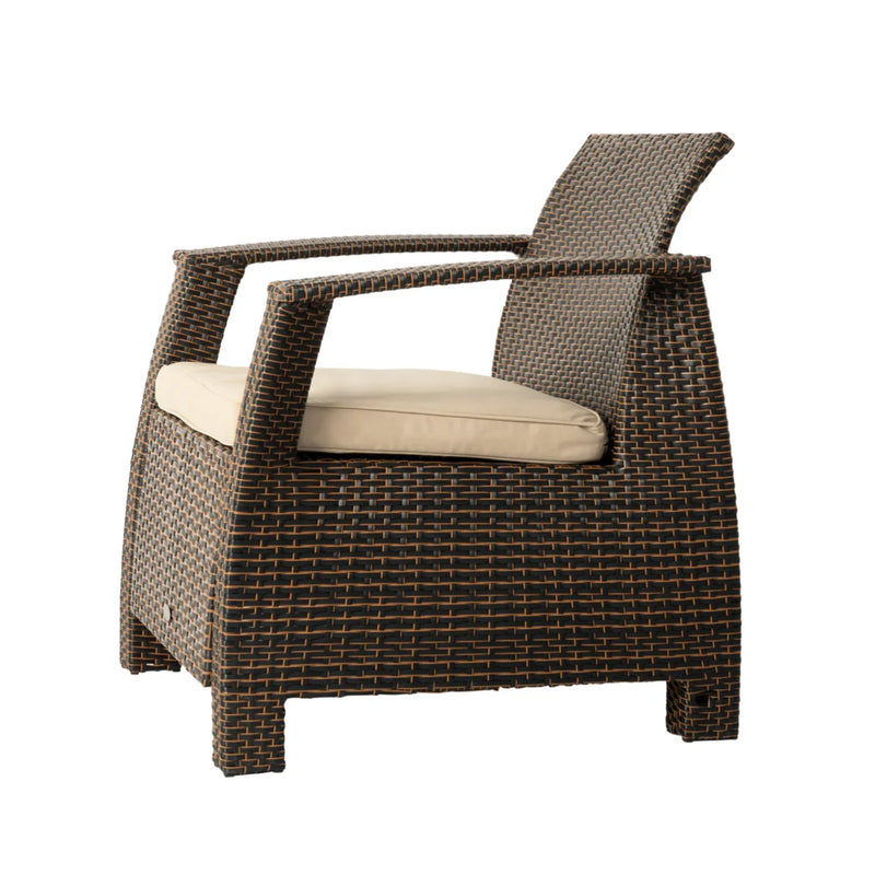 Well Traveled Living Bondi Deluxe Armchair in Mocha Wicker | GW STORE