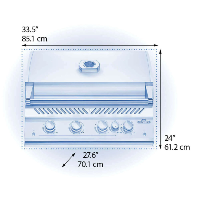 Napoleon Matte Black Built-in 700 Series 32-Inch RB Gas Grill w/ infrared Rear Burner | GW STORE