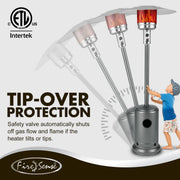 Well Traveled Living Hammered Platinum Commercial Propane Patio Heater | GW STORE