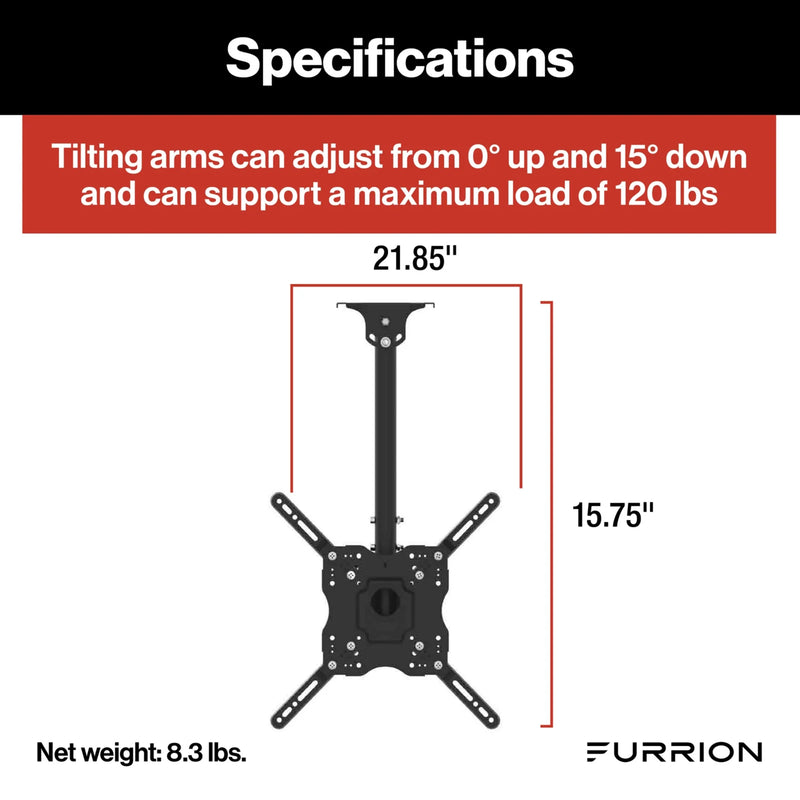 Furrion Aurora Universal Outdoor Ceiling Full Motion Mount #F2AA003ABBK | GW STORE