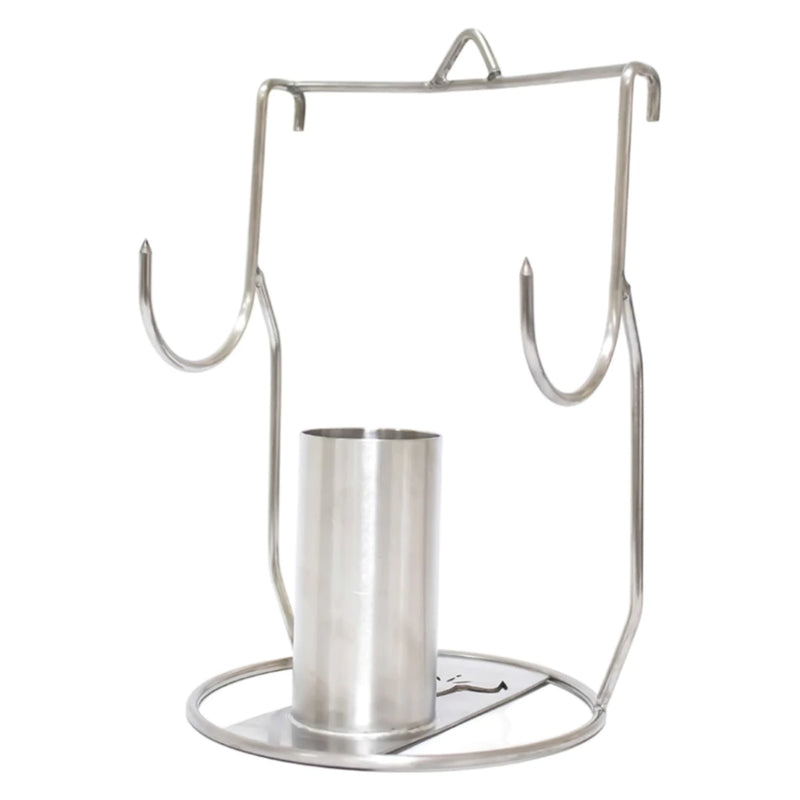 Steak & Beer Stainless Steel Vertical Chicken Roasting Rack for BBQ Barrels