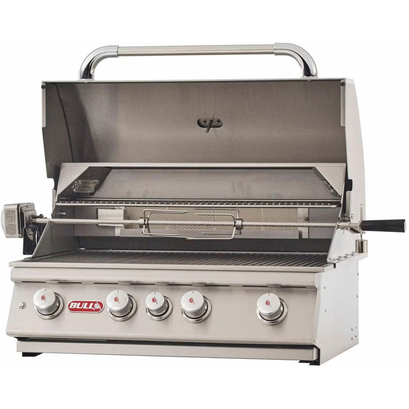 Bull Grills Angus 30-Inch 4-Burner Built-In Gas Grill w/ Rotisserie