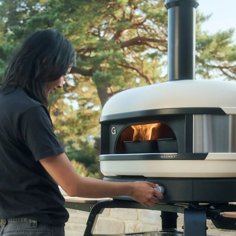 Gozney Dome Gen 2 Bone Dual Fuel Freestanding Outdoor Pizza Oven Essentials Bundle | GW STORE