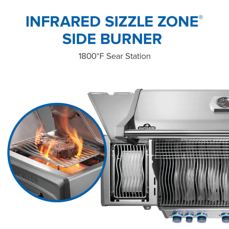 Napoleon Rogue® PRO-S 625 RSIB Gas Stainless Steel Grill with Infrared Side & Rear Burner | GW STORE