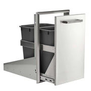Coyote 18-Inch Front to Back Double Trash / Recycle Bin | GW STORE