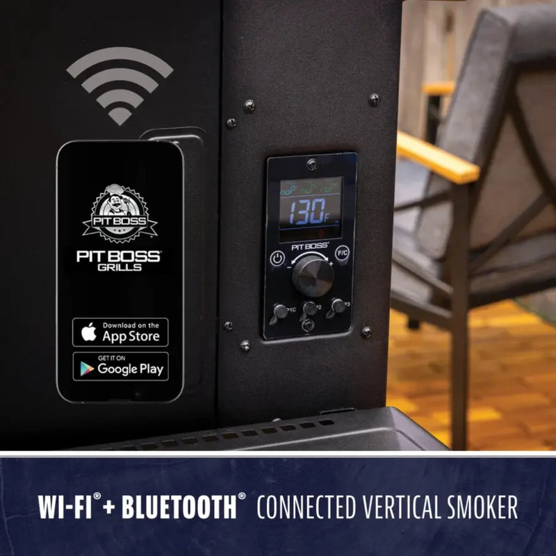 Pit Boss Navigator 6 Series WiFi & Bluetooth Vertical Wood Pellet Smoker | GW STORE
