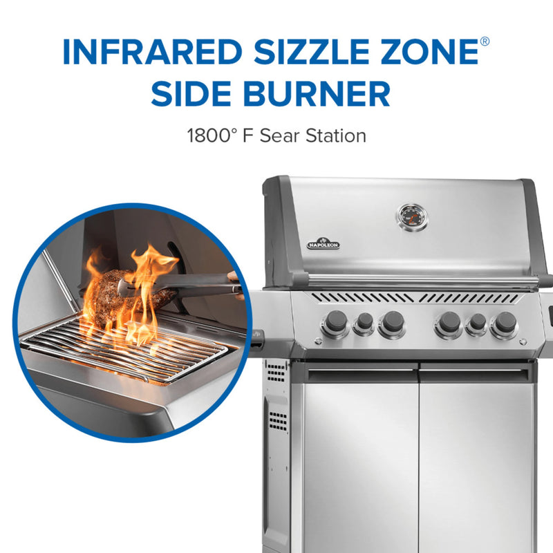 Napoleon New Prestige® 500 Connected RSIB Freestanding Gas Grill w/ Infrared Side and Rear Burner | GW STORE