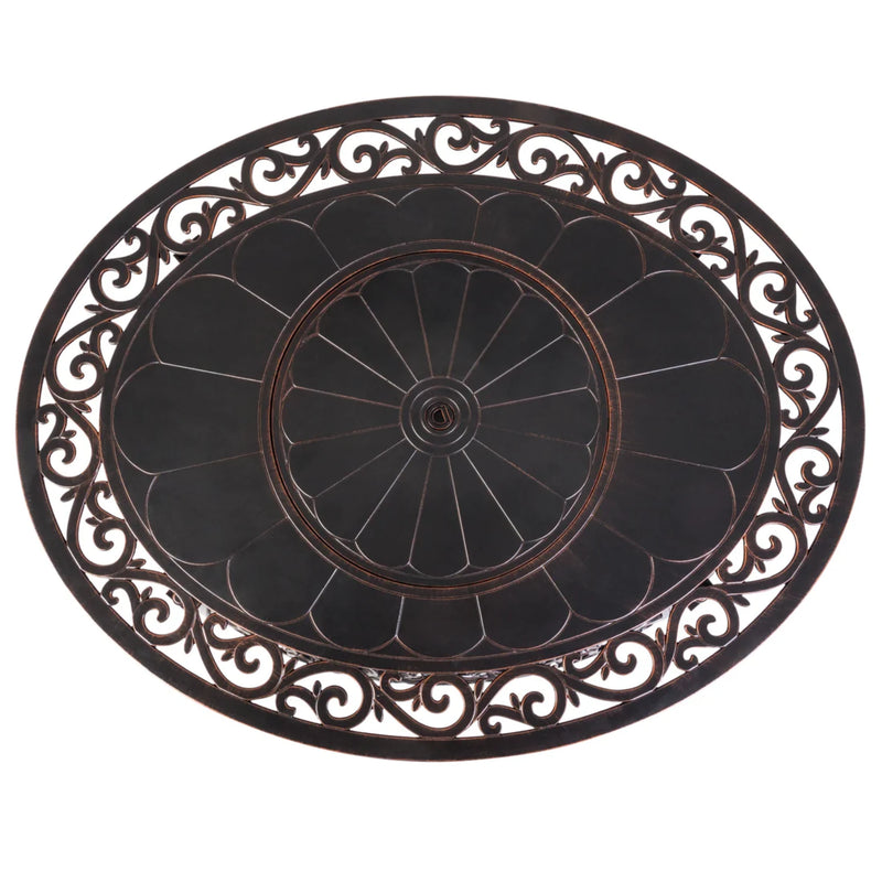 Well Traveled Living Toulon Oval Aluminum Propane Fire Pit | GW STORE
