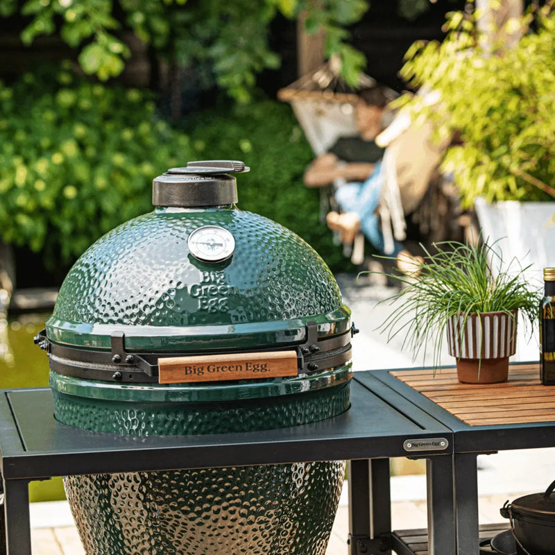 Big Green Egg Large Charcoal Grill in Modular Nest with Expansion & 3 Acacia Inserts Package | GW STORE