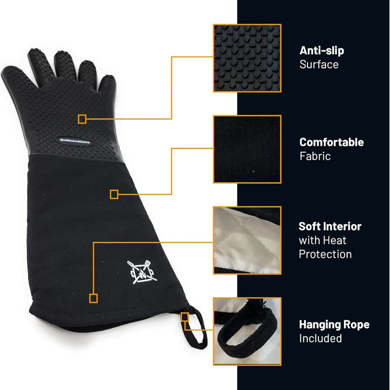 Grillnovations BBQ Glove Bundle Heat Resistant & Non-Slip | GW STORE