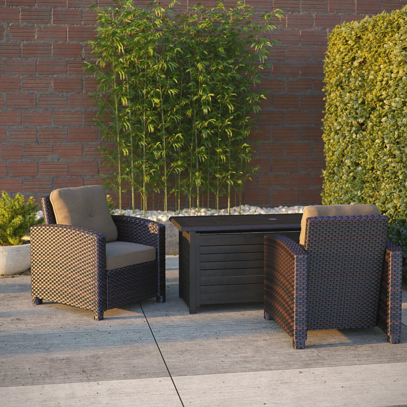 Well Traveled Living Miles Club Chair in Mocha Wicker | GW STORE