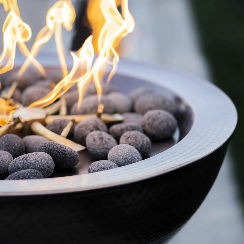 The Outdoor Plus 27 Inch Hammered Patina Copper Sedona Fire Bowl  | GW STORE