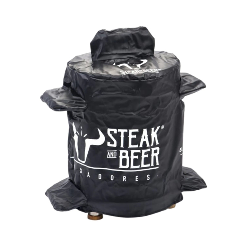 Steak & Beer Waterproof BBQ Barrel Cover for Small Roasting Barrels