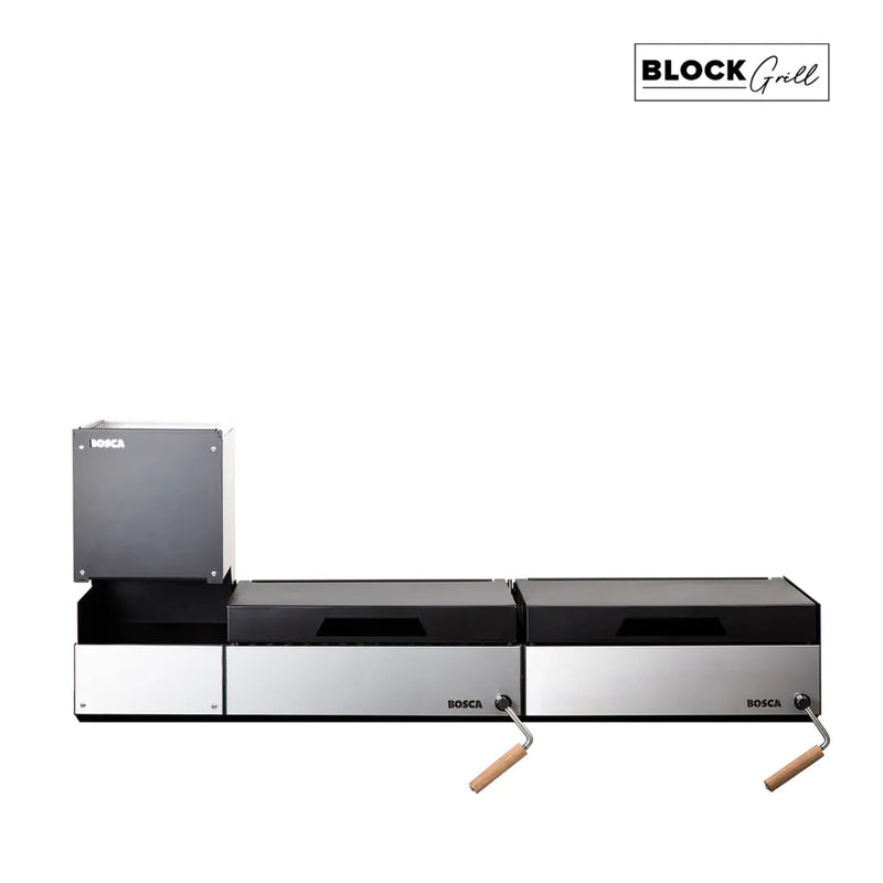 Bosca Pack Block Wood Brazier 250 + Block 500 20" + Block 500 20" Built-in Charcoal Grill | GW STORE