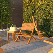 Well Traveled Living Sava Folding Chair in Brown Webbing | GW STORE