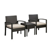 Well Traveled Living Bern Balcony Chat Set in Mocha Wicker | GW STORE