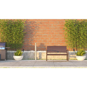 Well Traveled Living Miles Patio Bench in Mocha Wicker | GW STORE