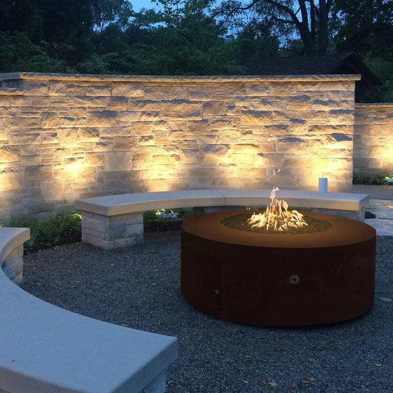 The Outdoor Plus Corten Steel Unity 24″ Tall Fire Pit | GW STORE