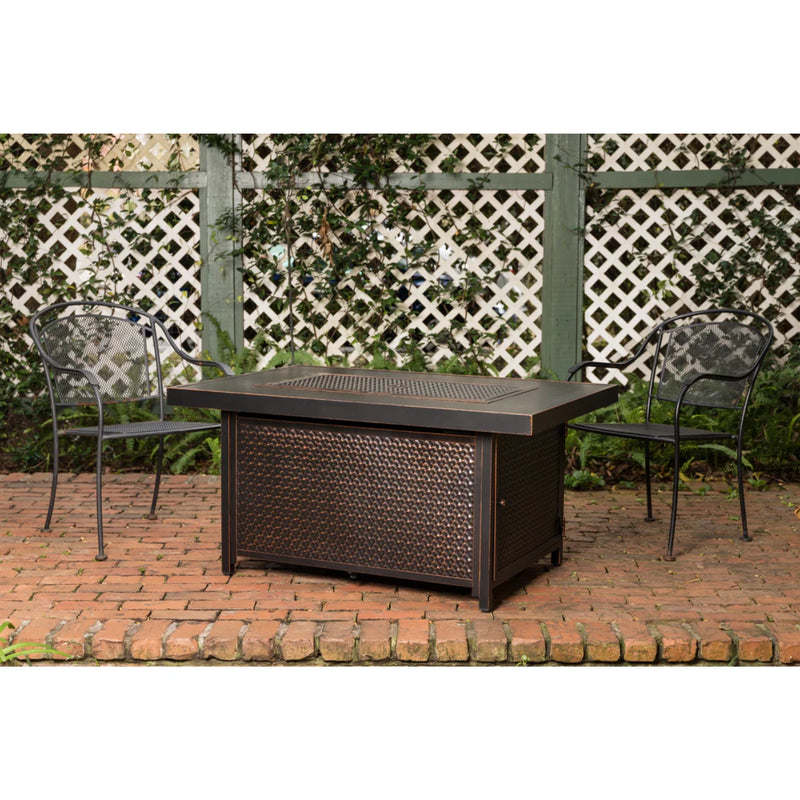 Well Traveled Living Weyland Rectangle Aluminum Propane Fire Pit | GW STORE