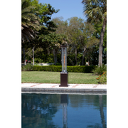 Well Traveled Living Hammered Bronze Finish Square Flame Propane Patio Heater | GW STORE