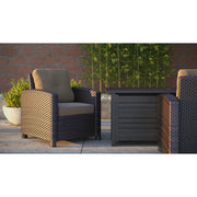 Well Traveled Living Miles Club Chair in Mocha Wicker | GW STORE