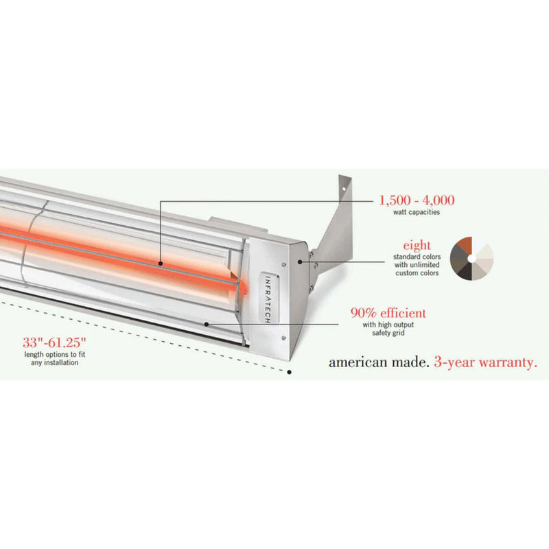 Infratech 39-Inch Single Element 2500W Patio Heater | GW STORE