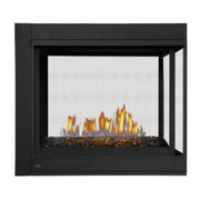Napoleon Ascent Multi-View Gas Fireplace 3-Sided Peninsula Glass Bed   | GW STORE