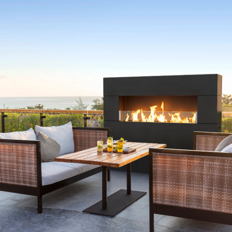 American Fyre Designs Milan Tall Linear Fireplace | GW STORE