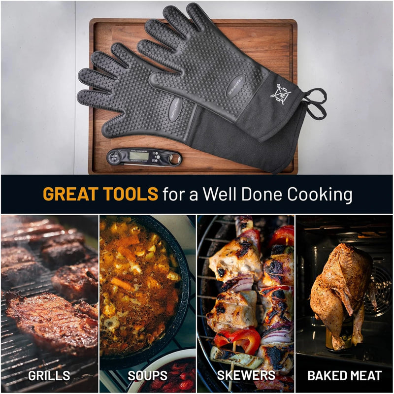 Grillnovations Digital Thermometer and Grilling Gloves Set | GW STORE