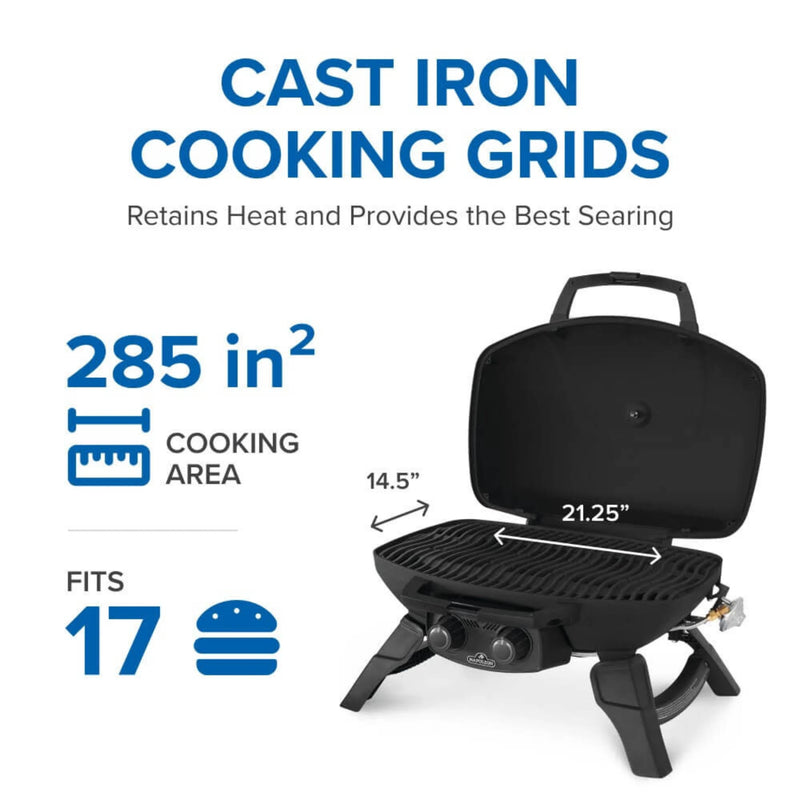 Napoleon TravelQ 285 Portable Propane Gas Grill w/ Griddle | GW STORE