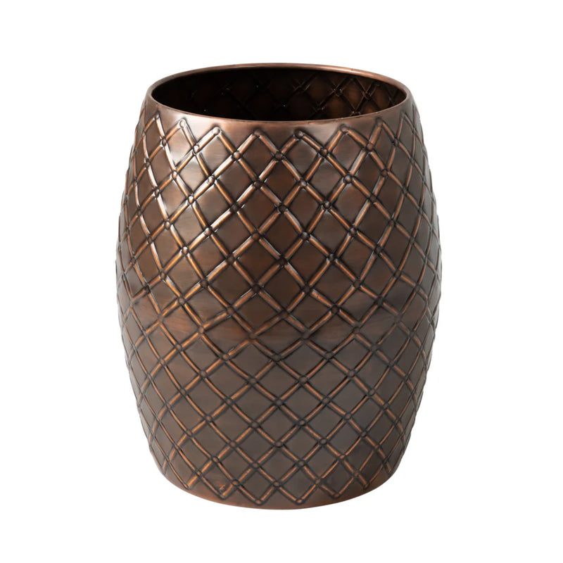 Well Traveled Living Copper Finish Braga Metal Stool-Table-Container | GW STORE