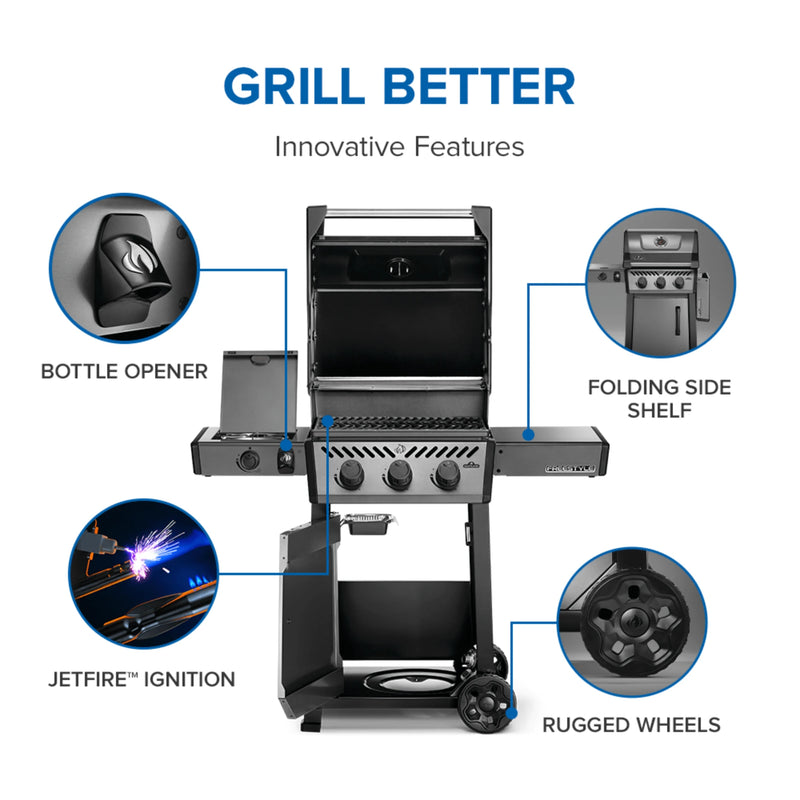 Napoleon F365DSBPGT-ECP Freestyle 365 SB with Range Side Burner | GW STORE