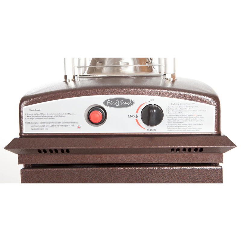 Well Traveled Living Hammered Bronze Finish Square Flame Propane Patio Heater | GW STORE