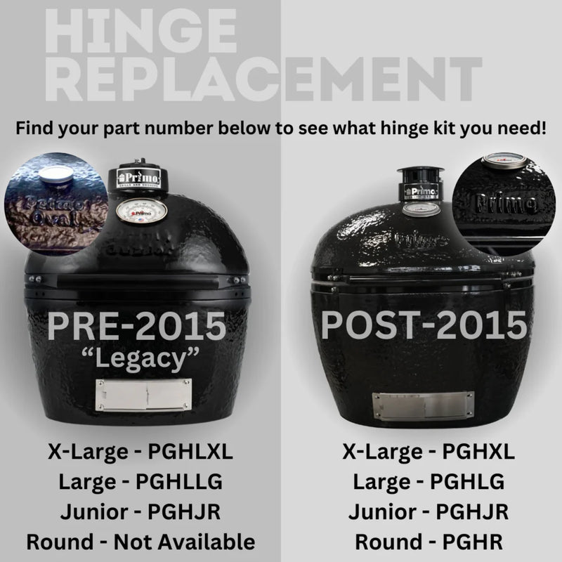 Primo PGHLG Easy Lift Hinge and Handle Kit for Oval Large (Post 2015)