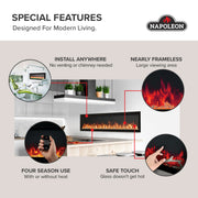 Napoleon Entice™ 72 Wall-Hanging Electric Fireplace | GW STORE