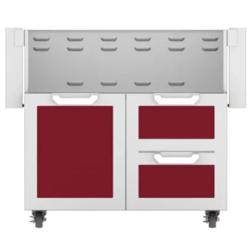 Hestan GCR36 36-Inch Grill Cart with Double Drawers & Soft-Close Door