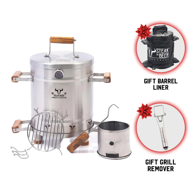 Steak & Beer Small Roasting Barrel 5–6 kg (10–12 lb) – INOX Line