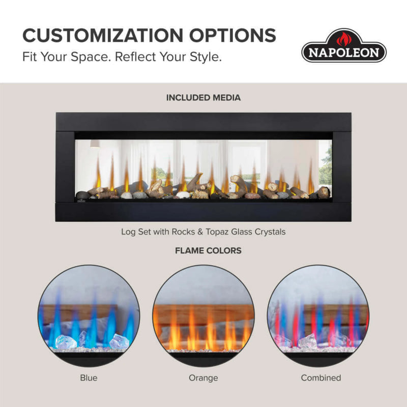 Napoleon CLEARion Elite 60 Built-in See Through Electric Fireplace | GW STORE