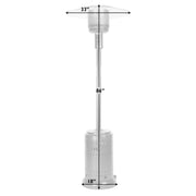 Well Traveled Living Ash & Stainless Steel Finish Propane Gas Patio Heater | GW STORE