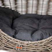 Huntley Pet Wicker Cat Shaped Play House Pet Bed w/ Cushion | GW STORE
