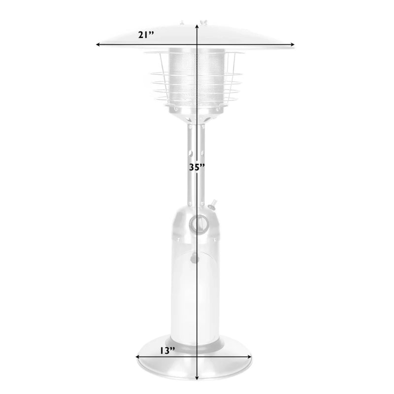 Well Traveled Living Stainless Steel Propane Table Top Patio Heater | GW STORE