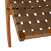 Well Traveled Living Sava Folding Chair in Brown Webbing | GW STORE
