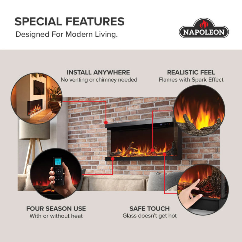 Napoleon Astound 50 FlexMount Electric Fireplace | GW STORE